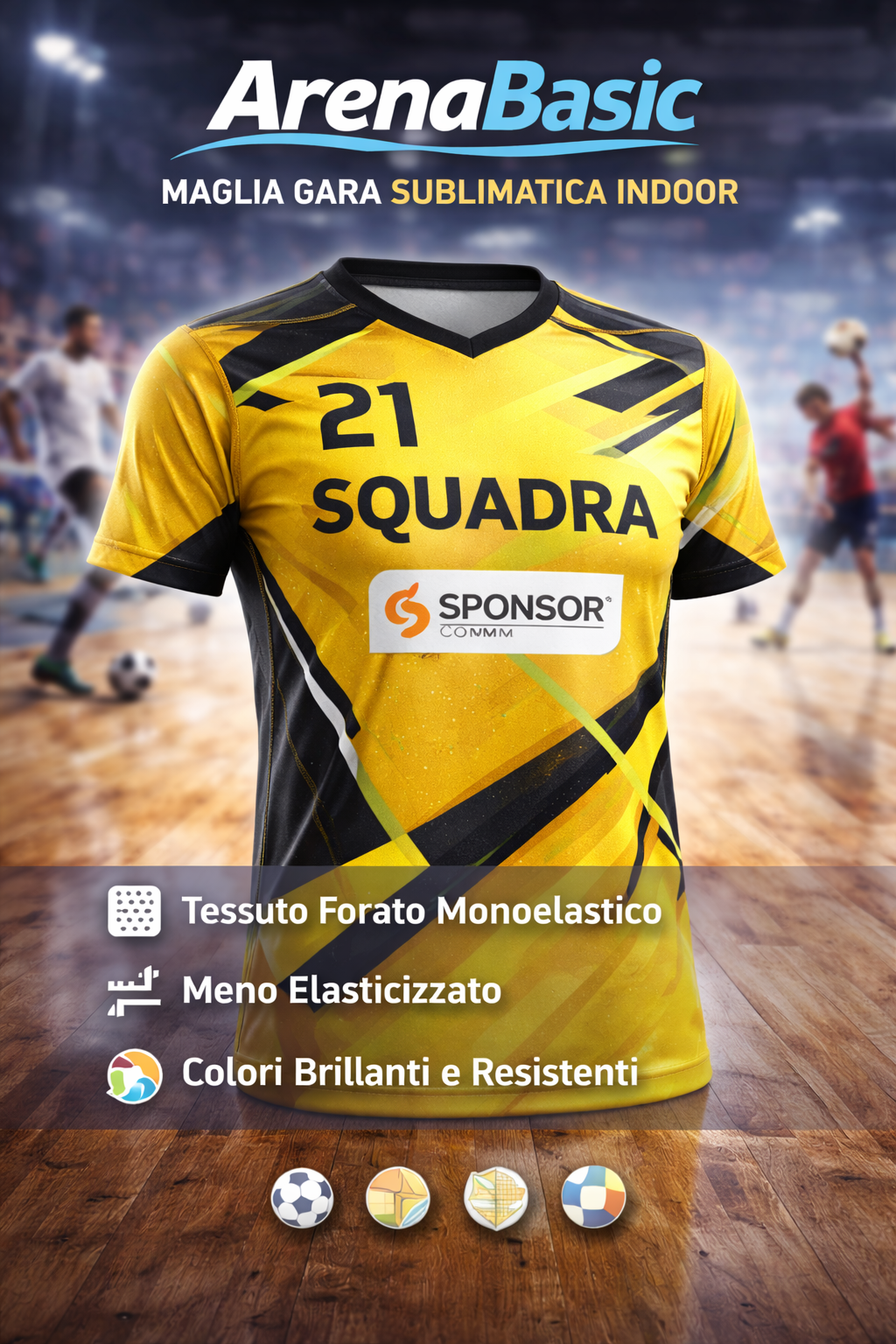 ArenaBasic – Maglia Gara Sublimatica Indoor