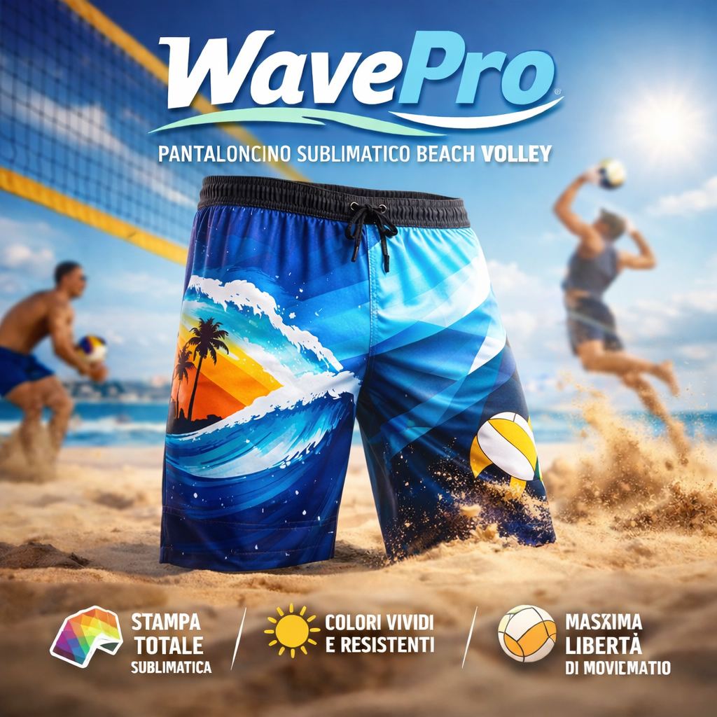WavePro – Pantaloncino Sublimatico Beach Volley