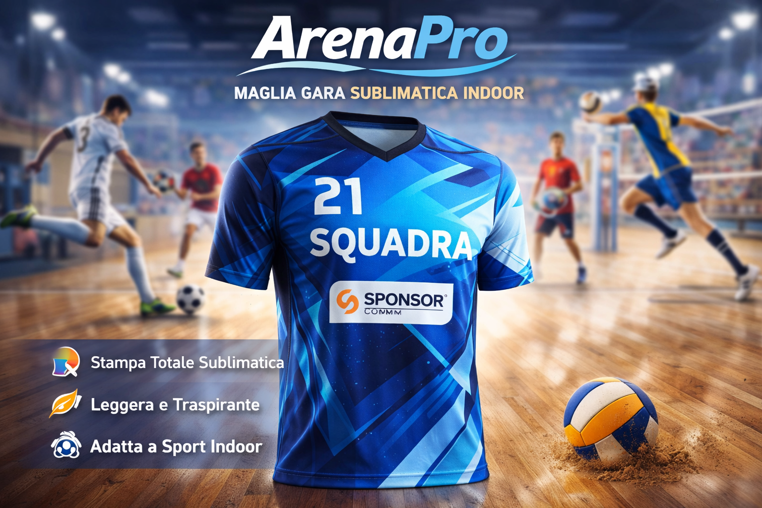 ArenaPro – Maglia Gara Sublimatica Indoor